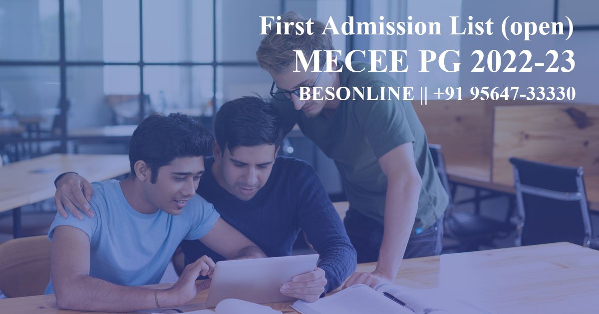 first-admission-list-open-mecee-pg-2022-23