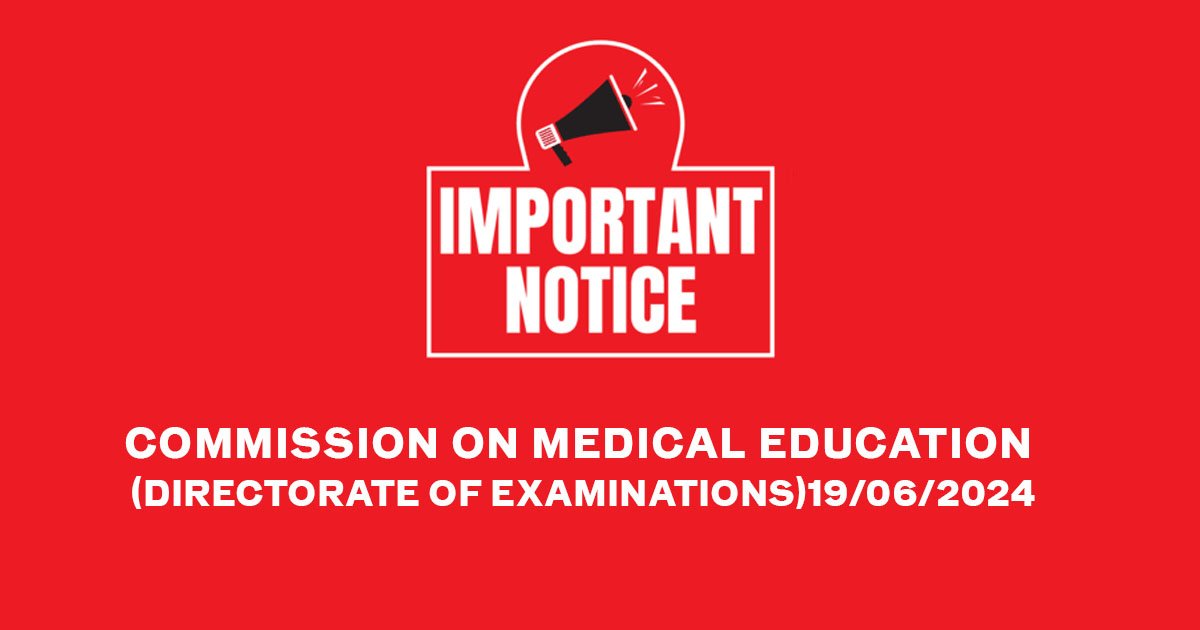 commission-on-medical-education-directorate-of-examinations19-06-2024